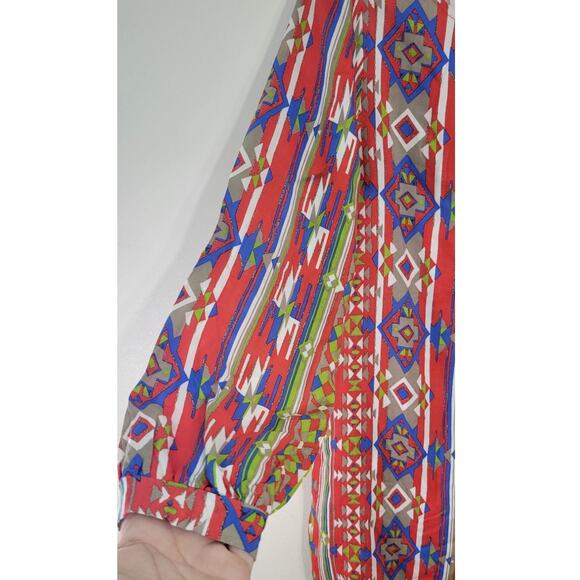Anthropologie Everly Dress Womens Small Aztec Southwestern Bohemian Western - Picture 4 of 7
